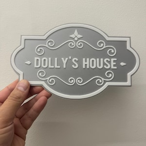 Placa de porta personalizada com nome para casinha de brinquedo infantil, placas de porta 3D em duas cores, ótimas como presente de aniversário ou Natal. Placa de porta de quarto