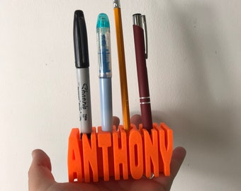 Personalised 3D Pen Holder, great for kids rooms and birthday gift to! Well received by teachers, doctors, dentists for their desks!