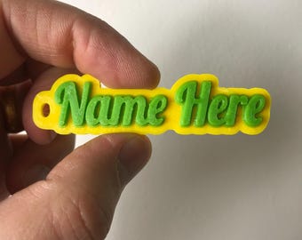 Llavero de goma 3D de dos colores personalizado, llavero con nombre 3D, a diferencia de las de plástico, estas etiquetas de goma no se rompen, ¡perfectas para cualquier llave!