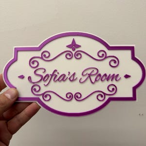 Personalised name door sign for kid&#39;s room, 3D dual colour door sign, great as a birthday, Christmas gift or just because! Room door plaque