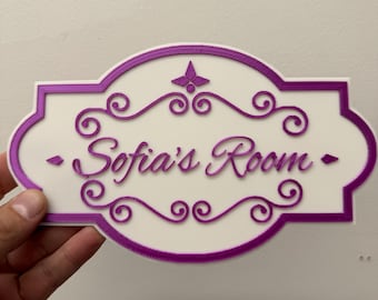 Personalised name door sign for kid's room, 3D dual colour door sign, great as a birthday, Christmas gift or just because! Room door plaque