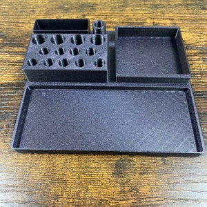 Desk tray organiser, custom pen, pencil, marker, rubber, post note tray for office or home decor