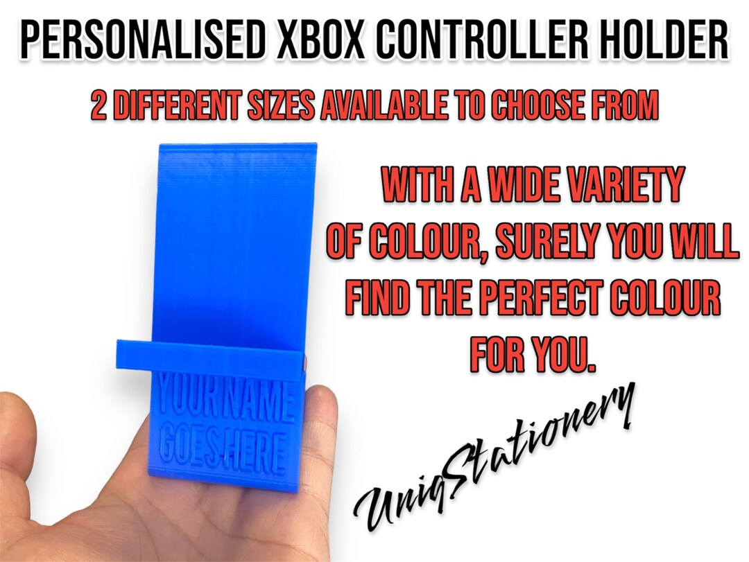 Personalised 3D Xbox Controller Stand, Custom Name, Gaming Organiser ...