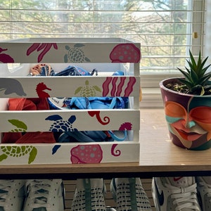 Customized Small Bikini Box, Handmade Crate, Bathing Suit Organization, Beach Trip Essentials, Swim Suit Box, Bikini Bin, Swimwear Storage