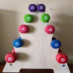 Wooden Weight Rack, Weight Rack for Home Gym, Home Gym Storage, Dumbbell Rack, Wooden Dumbbell Rack, Gym Equipement Gift, Home Gym Upgrade