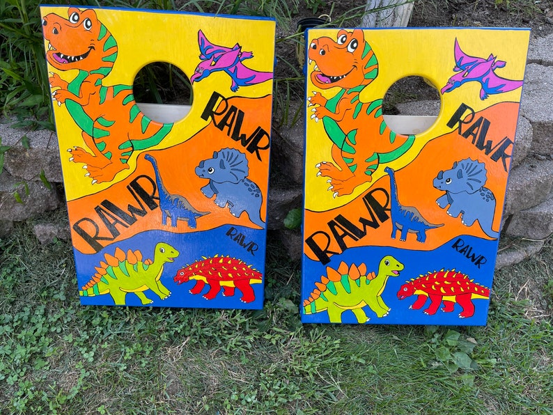 Kids Cornhole Boards,kid's Wooden Outdoor Game, Small Cornhole Boards