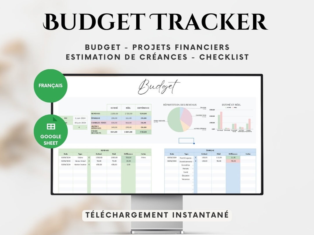 Budget Tracker French Budget Management Tool Personal Budget Planner Budget Tracker French Budget Management Tool Personal Budget Planner