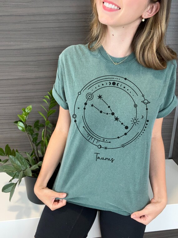 Comfort Colors Horoscope Shirt for Men or woman - Zodiac T Shirt - Zodiac Horoscope - Birthday Zodiac sign Gift  Unisex Garment-Dyed T-shirt