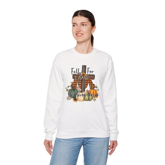 Fall For Jesus Unisex Heavy Blend Crewneck Sweatshirt