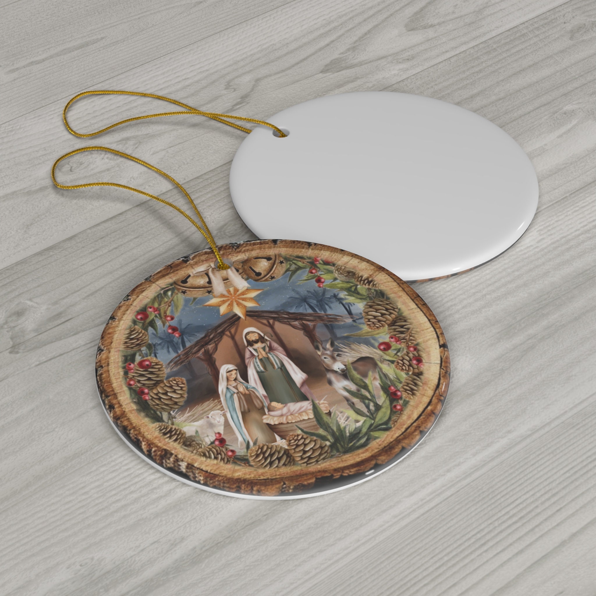 Nativity Ornament, Baby Jesus Ornament, Christian Ornament, Religious