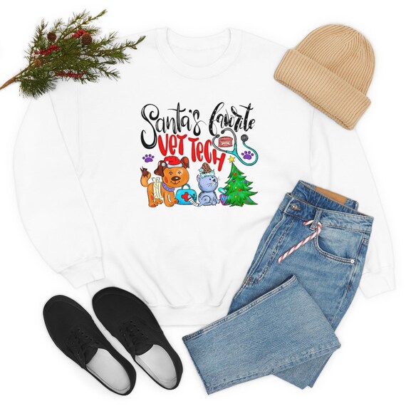 Santa's favorite Vet Tech Unisex Heavy Blend Crewneck Sweatshirt