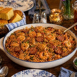 Recept på autentiskt Cajun Jambalaya | Klassisk Louisiana-måltid i en gryta | Utskrivbart recept på Southern Comfort Food