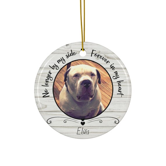 Pet Memorial ornament, Pet Keepsake ornament, Pet Photo Memorial Ornament, Pet Memorial, Any Pet, Round Ceramic Ornament