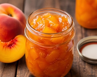 Classic Peach Preserves Recipe | Southern Canning, Printable Jam Card (Digital Download)