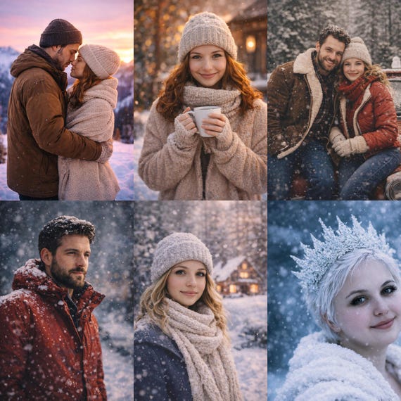 Winter Lightroom Presets | Desktop & Mobile | Warm, Bright, Pretty, Vibrant, Snow | Photo Editing, Filters | 5 Lightroom Presets