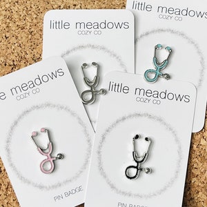 Stethoscope Pin Badge Midwife Nurse Doctor Gift Thankyou NHS Graduate Letterbox Gift Medical Graduation Heath Care Medical Student HCA