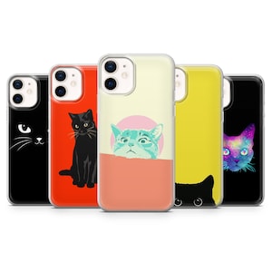 Cat Phone Case, Animal Phone Cover for iPhone 16, 15, 14, 13, 12, 11 Pro Max, Samsung S25, S24 Fe, S23, S22, Galaxy A36, Google Pixel 9 Pro