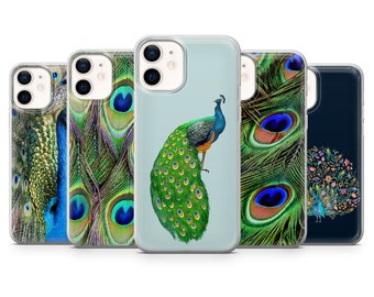 Peacock Phone Case, Animal Phone Cover for iPhone 15, 14, 13, 12, 11 Pro Max, XR, X, SE, 8, 7, Samsung S23, S21 Fe, S22, Galaxy A54, Pixel 8