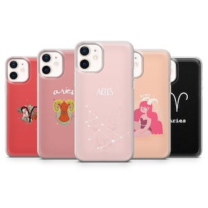 Aries Phone Case, Horoscope Phone Cover for iPhone 16, 15, 14, 13, 12, 11 Pro Max, Samsung S25, S24 Fe, S23, Galaxy A56, Google Pixel 9 Pro