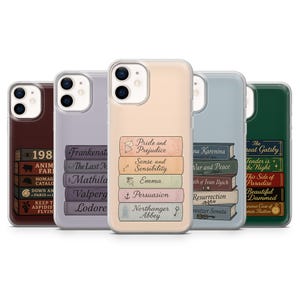 Book Phone Case, Bookish Phone Cover for iPhone 16, 15, 14, 13, 12, 11 Pro Max, Samsung S25, S24 Fe, S23, Galaxy A36, Google Pixel 9 Pro XL