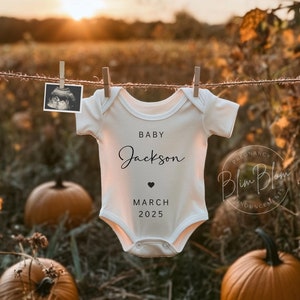 Fall Pregnancy Announcement Digital Social Media Baby Announcement Pumpkin Field Gender Neutral Editable Template
