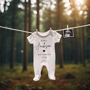 Forest Pregnancy Announcement for Social Media, Nature Baby Reveal, Editable Template, Facebook, Instagram