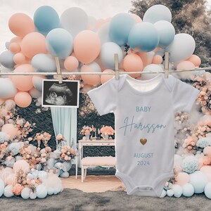 Boy Pregnancy Announcement: Editable Social Media Gender Reveal (Digital)