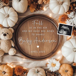 Fall Pregnancy Announcement: Editable Social Media Template (Digital)