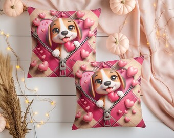 Cuscino a forma di cuore per cane: federa per cuscino di San Valentino
