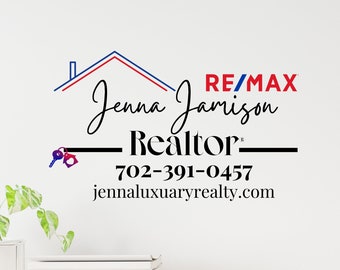 Custom Wall Decal | REALTOR Decal | Vinyl Decal | Real Estate Agent Decal | Wall Decor | Custom logo design | Custom Wall Art|