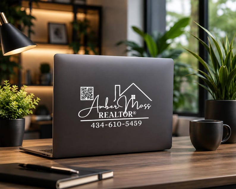 Realtor Decal Sign Custom Realtor Vehicle Decal With QR Code | Personalized Real Estate ...