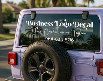 Business Window Decal | Custom Logo Sticker for Storefront | Personalized Vinyl Shop Decal | Car & Truck Lettering | Waterproof Outdoor Logo