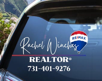 Custom Decal| Realtor Decal | Real Estate Agent Decal | REMAX Decal | Vinyl Decals | Decal real estate | Real estate marketing