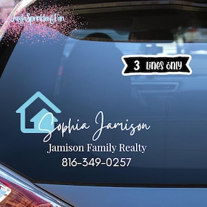Custom Decal| REALTOR Decal | Real Estate Agent Decal | Real Estate Decal | Vinyl Decals | Decal real estate | Real estate marketing