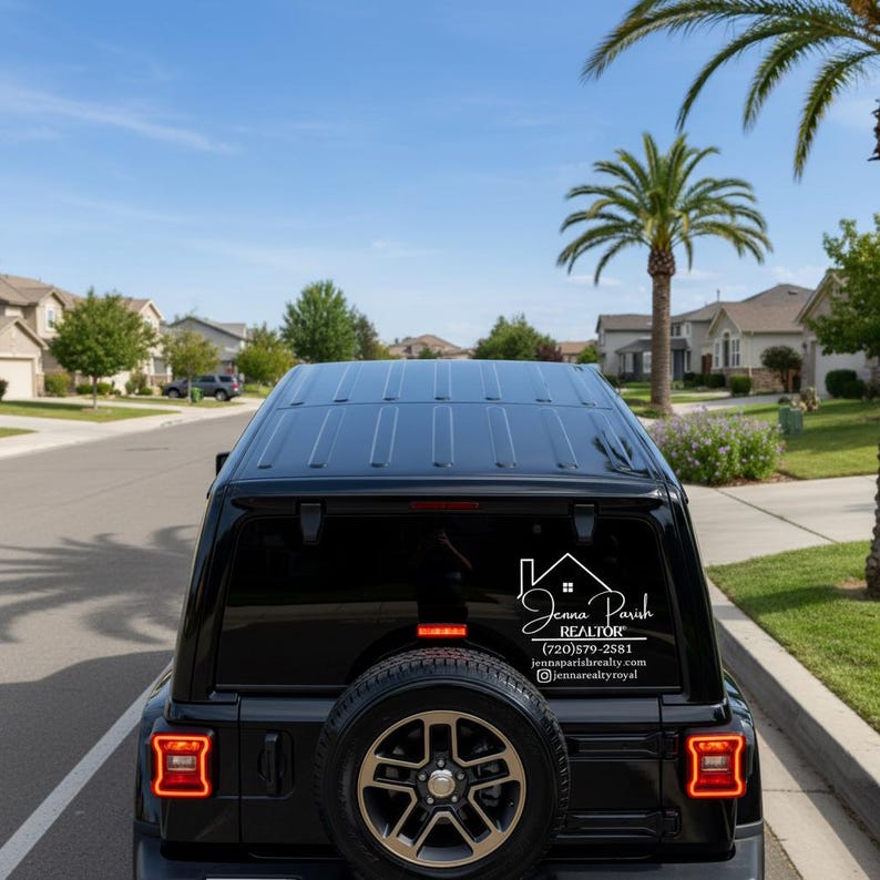 Realtor Decal Sign Custom Realtor Car Decal - Personalized Real Estate Agent Vinyl Sticker ...