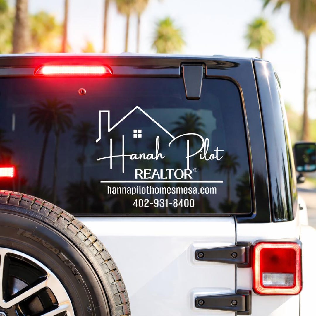Realtor Decal Sign Custom Realtor Decal| REALTOR Decal | Real Estate Agent Decal | Real ...