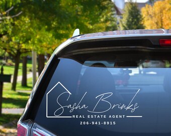 Realtor Decal | Business Marketing | Real Estate Agent | Name Decal | Personalized Gift | Tumbler Decal