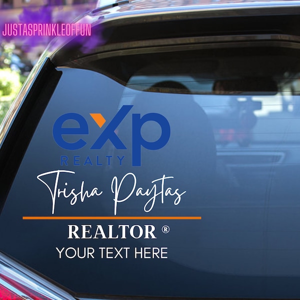 Exp Realtor Car Window Decal Etsy