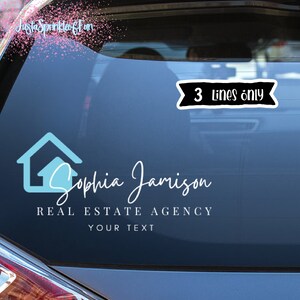 Custom Decal| REALTOR Decal | Real Estate Agent Decal | Real Estate Decal | Vinyl Decals | Decal real estate | Real estate marketing