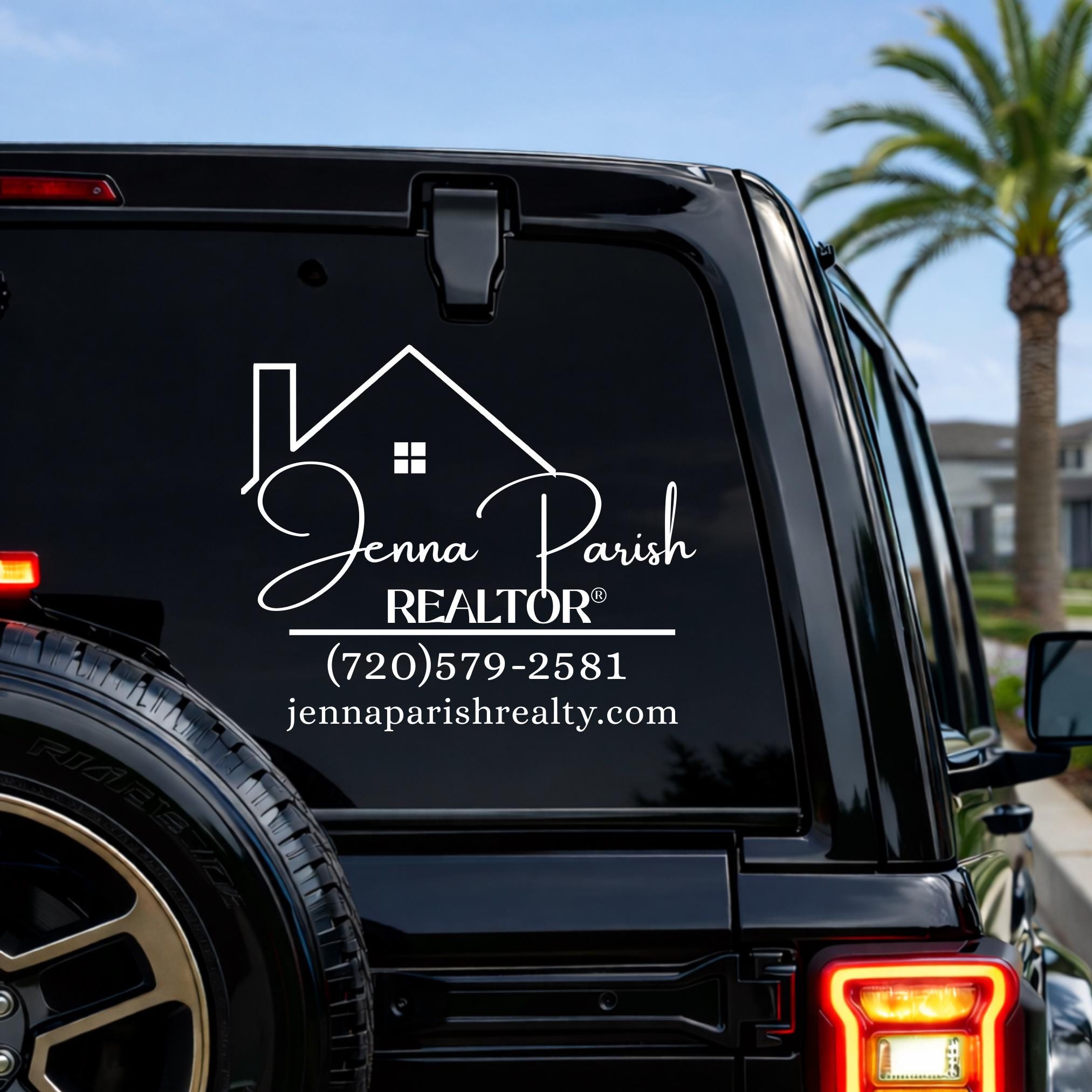 Realtor Decal Sign Custom Realtor Car Decal - Personalized Real Estate Agent Vinyl Sticker ...
