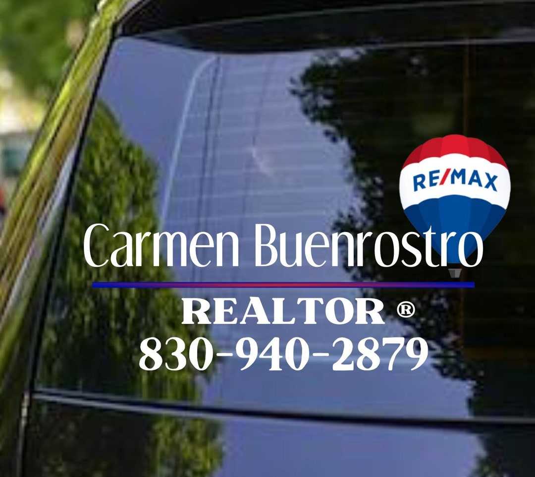 Custom Decal| Realtor Decal | Real Estate Agent Decal | REMAX Decal ...