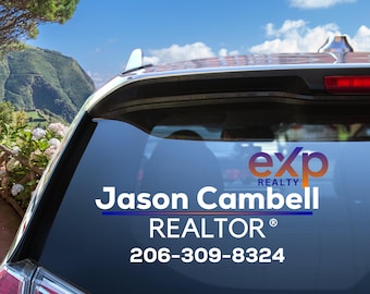 Custom Decal| Realtor Decal QR Code | Real Estate Agent Decal | exp Realty | Vinyl Decals | real estate | Real estate marketing | exp realty
