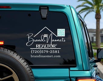 Custom QR Code | REALTOR Decal | Custom Vinyl Decal | Real Estate Agent Decal | Real Estate Decal | Vinyl Decals | Real Estate Sticker