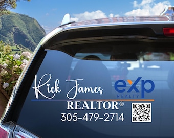 Custom Sticker| Realtor Decal QR Code | Real Estate Agent Decal | Vinyl Decals | Realtor Gift| Real Estate Marketing | Exp realty