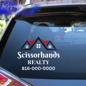 Custom Realtor Decal| REALTOR Decal | Real Estate Agent Decal | Real Estate Decal | Vinyl Decals | Full color