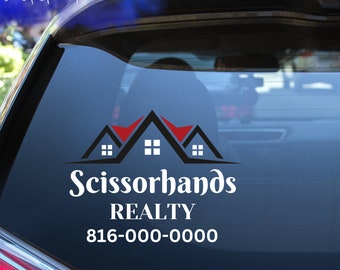 Custom Realtor Decal| REALTOR Decal | Real Estate Agent Decal | Real Estate Decal | Vinyl Decals | Full color
