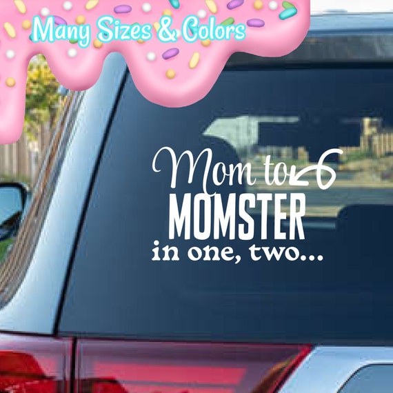Mom Car Sticker Funny Decal Momster Mom Decal Vinyl Car Etsy