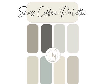 Swiss Coffee Paint Palette- Benjamin Moore