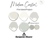 Modern Coastal Palette- Benjamin Moore soft modern neutral with organic coastal hues, beige colors, beach house coastal color schemes