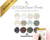 2025-2026 BENJAMIN MOORE Designer Favourites Paint Palette- Timeless colors, trending paint colours, neutral paint colors, organic modern